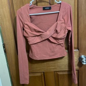 Cropped blush sweater